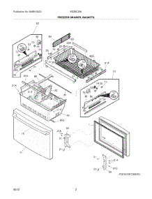 03 - Freezer Drawer - Basket parts for Electrolux Refrigerator EI23BC30KB1 / from AppliancePartsPros.com