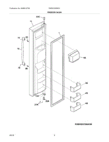03 - Freezer Door parts for Electrolux Refrigerator EW23CS85KS1 / from AppliancePartsPros.com