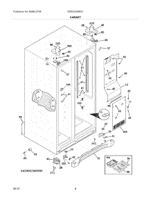 07 - Cabinet parts for Electrolux Refrigerator EW23CS85KS1 / from AppliancePartsPros.com
