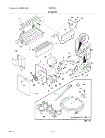 19 - Ice Maker parts for Electrolux Refrigerator EI23CS35KW1 / from AppliancePartsPros.com