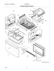 03 - Freezer Drawer, Baskets parts for Electrolux Refrigerator EI28BS80KS1 / from AppliancePartsPros.com