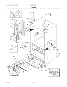 07 - Cabinet parts for Electrolux Refrigerator EI28BS80KS1 / from AppliancePartsPros.com