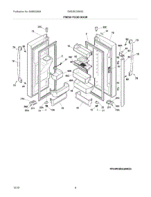 05 - Fresh Food Doors parts for Electrolux Refrigerator EW23BC85KS3 / from AppliancePartsPros.com