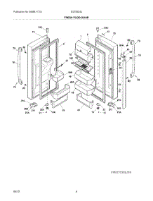 05 - Fresh Food Door parts for Electrolux Refrigerator EI27BS26JW8 / from AppliancePartsPros.com