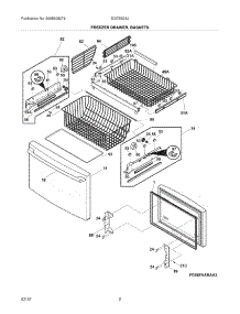 03 - Freezer Drawer - Basket parts for Electrolux Refrigerator EI27BS26JW7 / from AppliancePartsPros.com