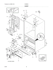 07 - Cabinet parts for Electrolux Refrigerator EI23BC36IS7 / from AppliancePartsPros.com