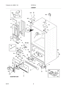07 - Cabinet parts for Electrolux Refrigerator EI27BS16JB5 / from AppliancePartsPros.com