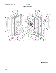 05 - Fresh Food Door parts for Electrolux Refrigerator EI27BS16JS5 / from AppliancePartsPros.com