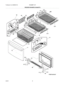 03 - Freezer Drawer - Basket parts for Electrolux Refrigerator EW28BS71ISF / from AppliancePartsPros.com