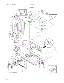 07 - Cabinet parts for Electrolux Refrigerator EI23BC56IWC / from AppliancePartsPros.com