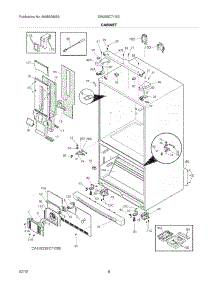 07 - Cabinet parts for Electrolux Refrigerator EW23BC71ISC / from AppliancePartsPros.com