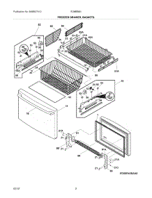 03 - Freezer Drawer - Basket parts for Electrolux Refrigerator EI28BS56ISD / from AppliancePartsPros.com