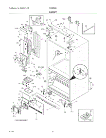 07 - Cabinet parts for Electrolux Refrigerator EI28BS56ISD / from AppliancePartsPros.com