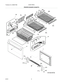 03 - Freezer Drawer - Basket parts for Electrolux Refrigerator E23BC78IPSA / from AppliancePartsPros.com
