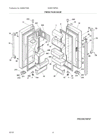 05 - Fresh Food Door parts for Electrolux Refrigerator E23BC78IPSA / from AppliancePartsPros.com