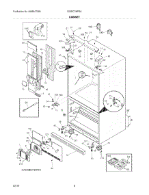 07 - Cabinet parts for Electrolux Refrigerator E23BC78IPSA / from AppliancePartsPros.com