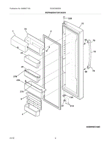 05 - Refrigerator Door parts for Electrolux Refrigerator EI23CS55GS9 / from AppliancePartsPros.com