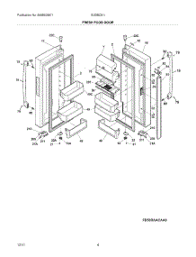 05 - Fresh Food Doors parts for Electrolux Refrigerator EI23BC51IW6 / from AppliancePartsPros.com