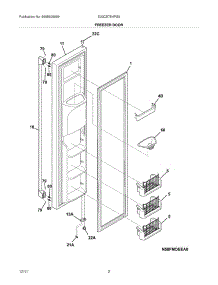 03 - Freezer Door parts for Electrolux Refrigerator E23CS78HPS6 / from AppliancePartsPros.com