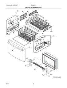 03 - Freezer Drawer / Baskets parts for Electrolux Refrigerator EI23BC51IB6 / from AppliancePartsPros.com