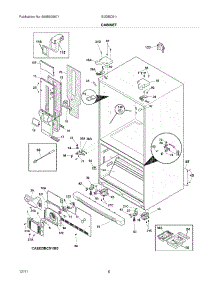 07 - Cabinet parts for Electrolux Refrigerator EI23BC51IB6 / from AppliancePartsPros.com