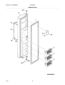 03 - Freezer Door parts for Electrolux Refrigerator EI23CS55GB8 / from AppliancePartsPros.com