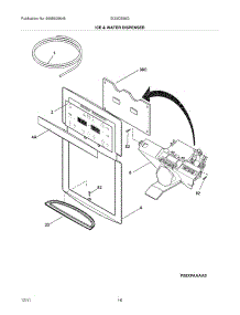 15 - Ice & Water Dispenser parts for Electrolux Refrigerator EI23CS55GB8 / from AppliancePartsPros.com