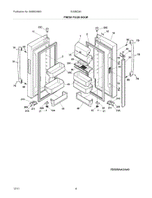 05 - Fresh Food Door parts for Electrolux Refrigerator EI23BC36IB6 / from AppliancePartsPros.com