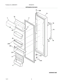 05 - Refrigerator Door parts for Electrolux Refrigerator EW23CS70IB5 / from AppliancePartsPros.com