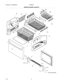 03 - Freezer Drawer - Basket parts for Electrolux Refrigerator E23BC68JPS4 / from AppliancePartsPros.com