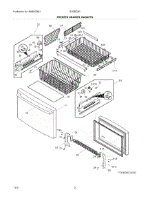 03 - Freezer Drawer-Baskets parts for Electrolux Refrigerator EI23BC36IB5 / from AppliancePartsPros.com