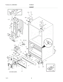07 - Cabinet parts for Electrolux Refrigerator EI23BC36IB5 / from AppliancePartsPros.com