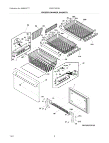 03 - Freezer Drawer - Basket parts for Electrolux Refrigerator E23BC78IPS9 / from AppliancePartsPros.com