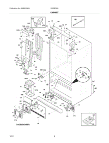 07 - Cabinet parts for Electrolux Refrigerator EI23BC56IWA / from AppliancePartsPros.com