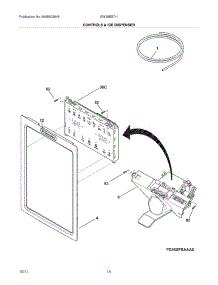 13 - Controls / Ice Dispenser parts for Electrolux Refrigerator EW28BS71IWC / from AppliancePartsPros.com