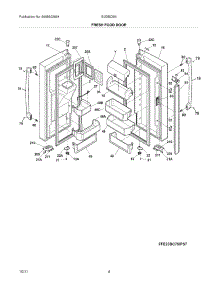 05 - Fresh Food Doors parts for Electrolux Refrigerator EI23BC56IBA / from AppliancePartsPros.com