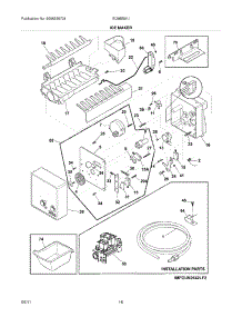 15 - Ice Maker parts for Electrolux Refrigerator EI28BS51IB5 / from AppliancePartsPros.com