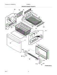 03 - Freezer Drawer / Baskets parts for Electrolux Refrigerator EI28BS51IS5 / from AppliancePartsPros.com
