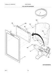 15 - Ice & Water Dispenser parts for Electrolux Refrigerator EW23CS85KS0 / from AppliancePartsPros.com