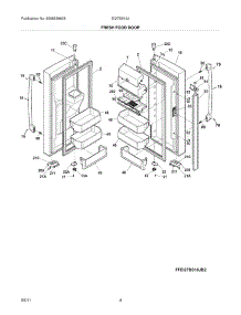 05 - Fresh Food Door parts for Electrolux Refrigerator EI27BS16JS3 / from AppliancePartsPros.com