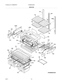 09 - Shelves parts for Electrolux Refrigerator E23BC68JSS2 / from AppliancePartsPros.com