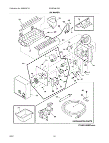 15 - Ice Maker parts for Electrolux Refrigerator E23BC68JSS2 / from AppliancePartsPros.com