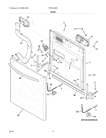 05 - Door parts for Frigidaire Dishwasher FGHD2465NB1A / from AppliancePartsPros.com