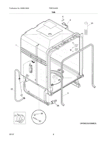 07 - Tub parts for Frigidaire Dishwasher FGBD2445NQ1A / from AppliancePartsPros.com