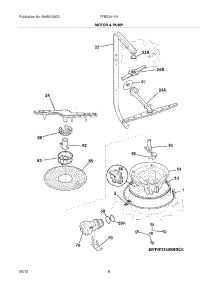 09 - Motor & Pump parts for Frigidaire Dishwasher FFBD2411NM0A / from AppliancePartsPros.com