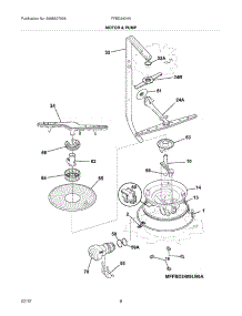 09 - Motor & Pump parts for Frigidaire Dishwasher FFBD2404NW0A / from AppliancePartsPros.com
