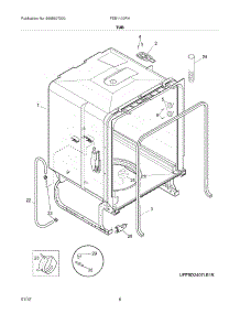 07 - Tub parts for Frigidaire Dishwasher FDB1100RHB3B / from AppliancePartsPros.com