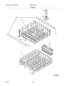 13 - Racks parts for Frigidaire Dishwasher FDB520RHC1B / from AppliancePartsPros.com
