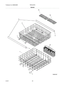 13 - Racks parts for Frigidaire Dishwasher FDB1502RGM4A / from AppliancePartsPros.com