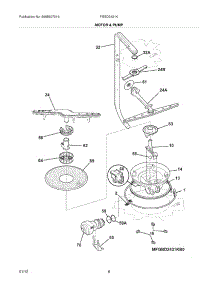 09 - Motor & Pump parts for Frigidaire Dishwasher FGBD2431KB1A / from AppliancePartsPros.com